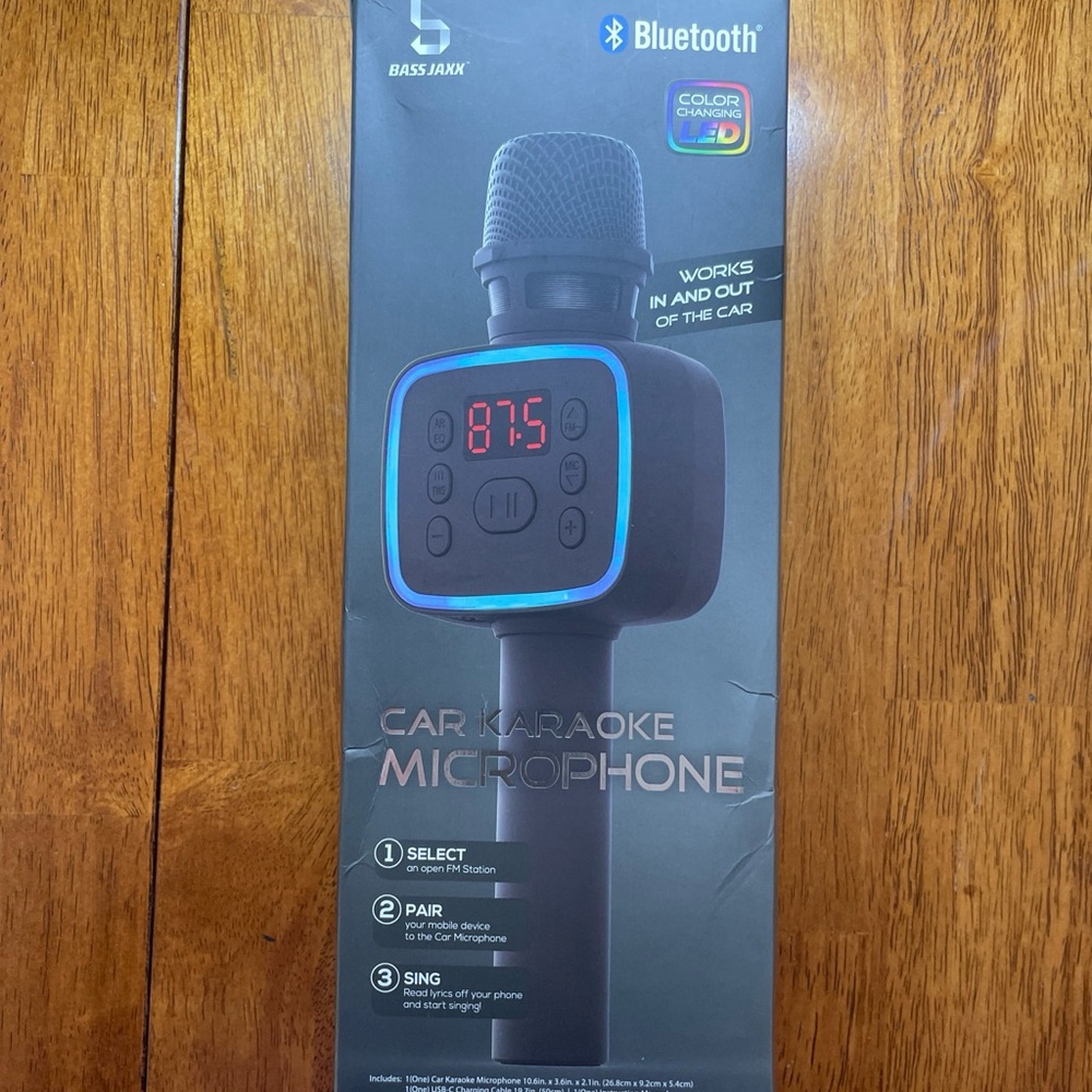Bluetooth Car Karaoke Microphone, Bass Jaxx